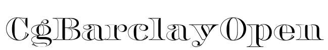 CgBarclayOpen Font Image