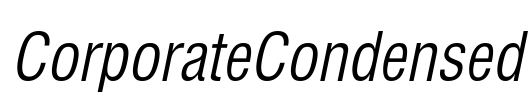 CorporateCondensed Font Image