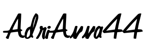 AdriAnna44 Font Image