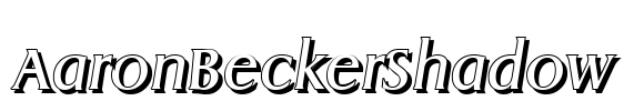 AaronBeckerShadow Font Image