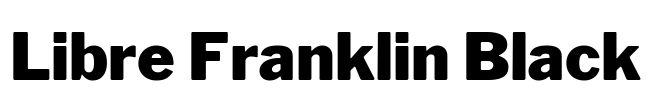 Libre Franklin Black Font Image