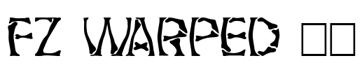 FZ WARPED 21 Font Image