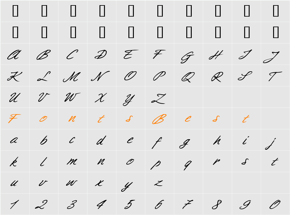 AimeeExtended Character Map