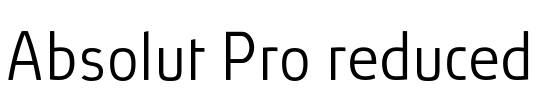 Absolut Pro reduced Font Image