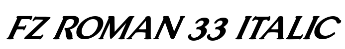 FZ ROMAN 33 ITALIC Font Image