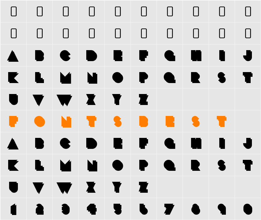 CrackMan Back Character Map