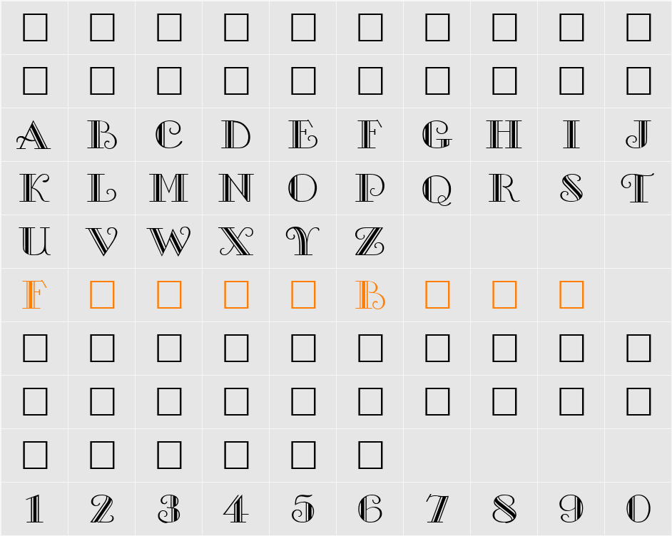 Cambridgeside Character Map