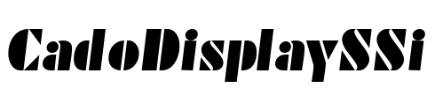 CadoDisplaySSi Font Image