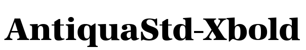 AntiquaStd-Xbold Font Image