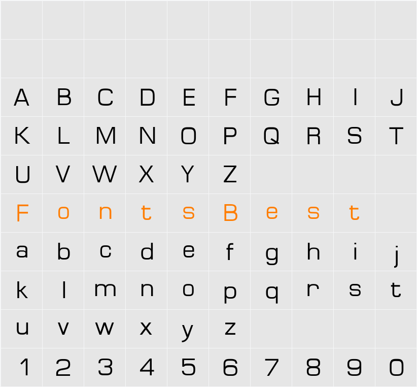 MicroFLF Character Map