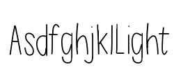 AsdfghjklLight Font Image