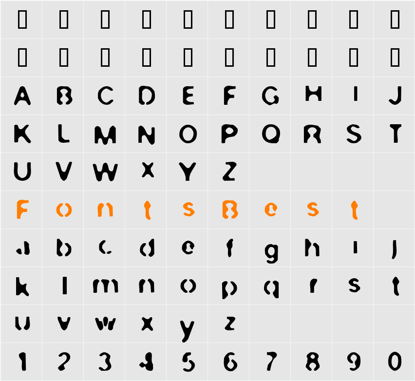 Alphawave Character Map