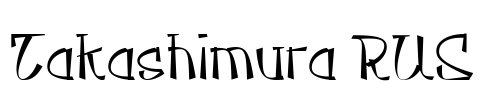 Takashimura RUS Font Image