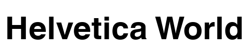 Helvetica World Font Image