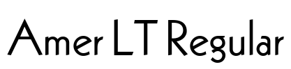 Amer LT Regular Font Image