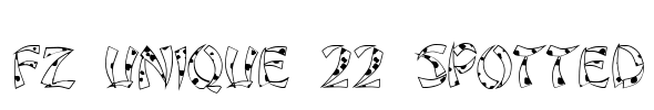 FZ UNIQUE 22 SPOTTED Font Image