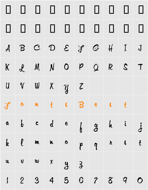 Memo Character Map