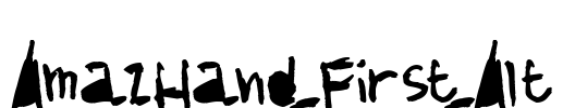 AmazHand_First_Alt Font Image