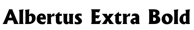 Albertus Extra Bold Font Image