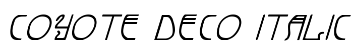 Coyote Deco Italic Font Image