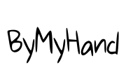 ByMyHand Font Image