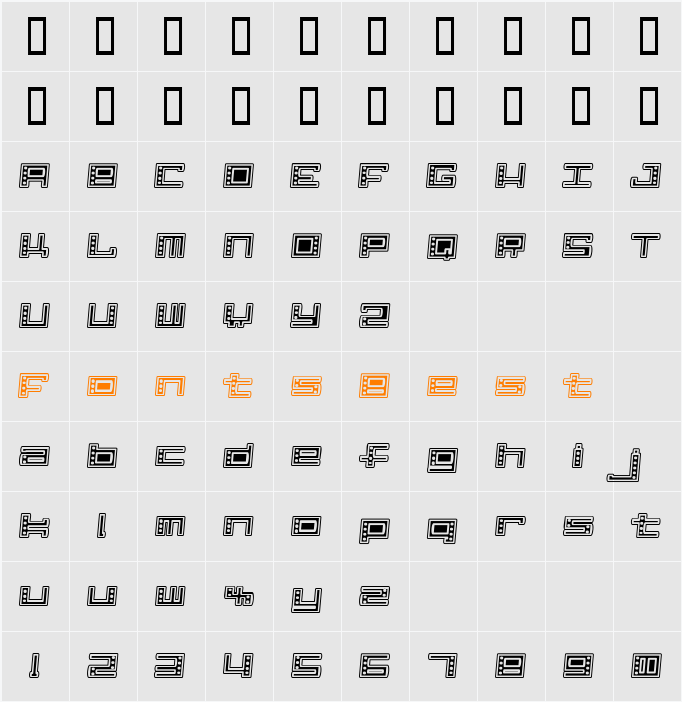 Alpha  CLOWN Character Map