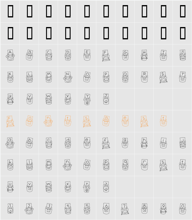 CK Grandstand Character Map