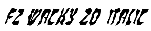 FZ WACKY 20 ITALIC Font Image