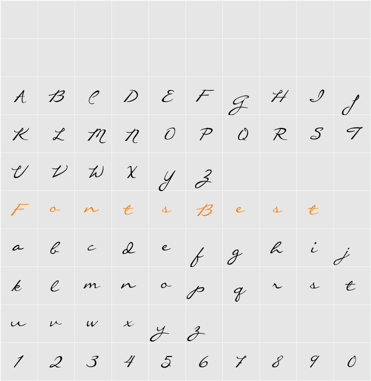 Callie Hand Character Map