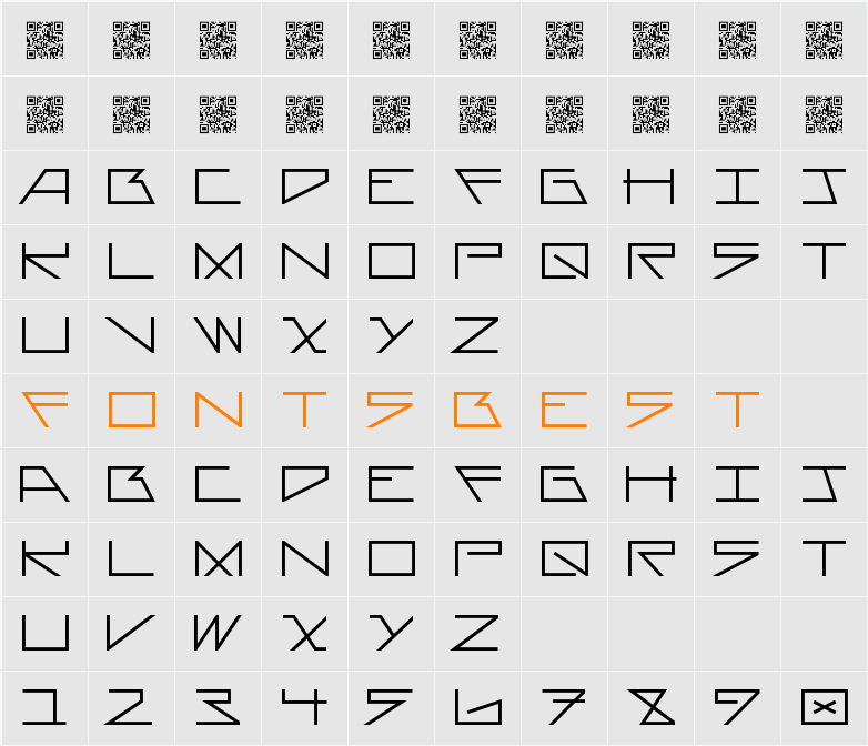 AsteriskPlain Character Map