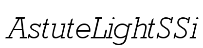 AstuteLightSSi Font Image