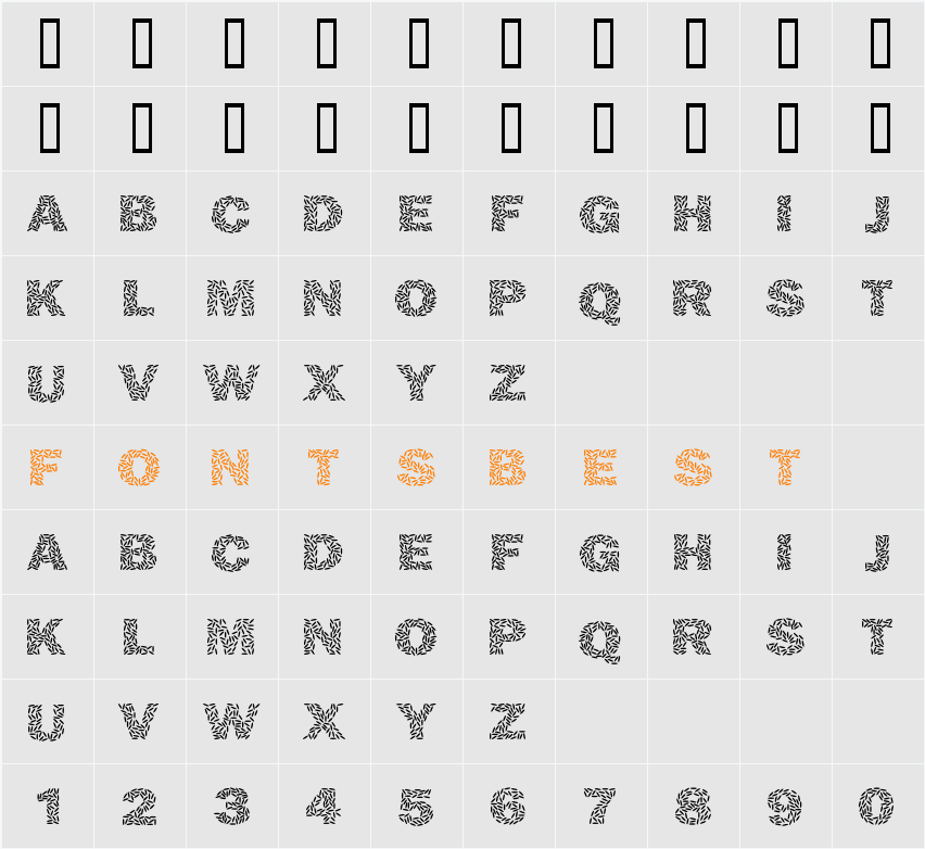 681-CAI978 Character Map