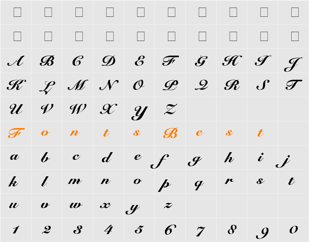 226-CAI978 Character Map