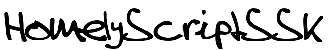 HomelyScriptSSK Font Image